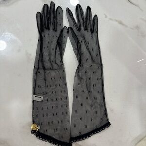 Elegant Black Sheer Gloves